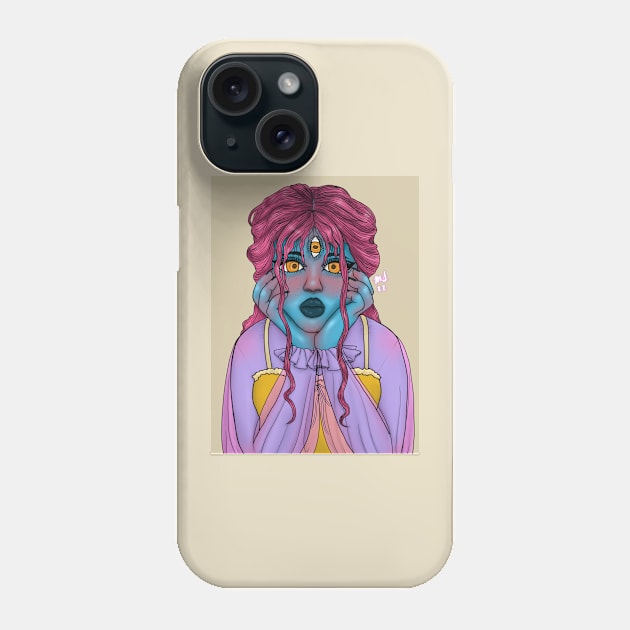 Blue Girl Phone Case by Miss Maddie’s Studio