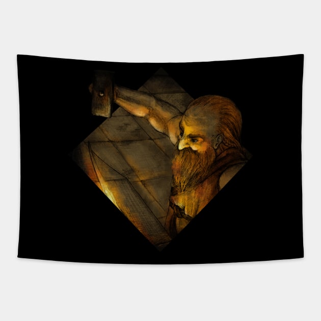 Dwarven Smith Tapestry by AniaArtNL