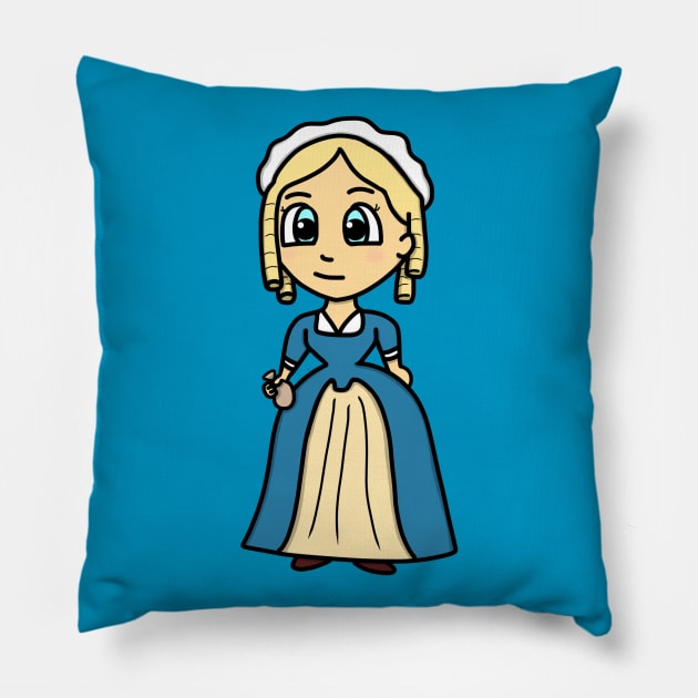 Chibi Elizabeth Maxwell Steele (Small Print) Pillow by Aeriskate