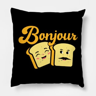 Bonjour French Toast, for toast lovers, wake up with bonjour toast, Pillow