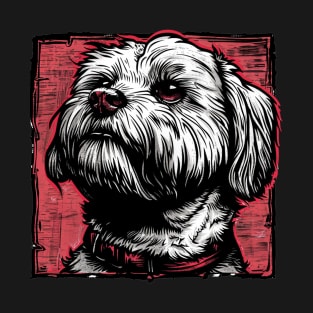 Retro Art Maltese Dog Lover T-Shirt