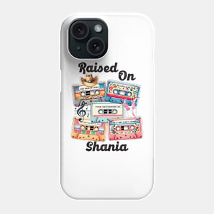 Raised on Shania Retro Country Music Heartbeat Western Cowboy Cowgirl Gift Phone Case
