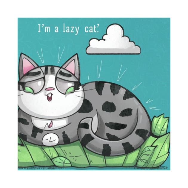 Lazy cat by Pinky Rachelle 