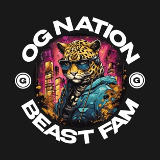 OG Nation Beast Fam Leopard | Urban Streetwear Animals T-Shirt