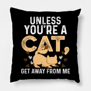 Funny Cat Quarantine Design for Introverts Introvert Tee Cat Lover Gift Pillow