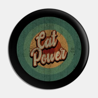 Circle Retro Vintage Cat Power Pin