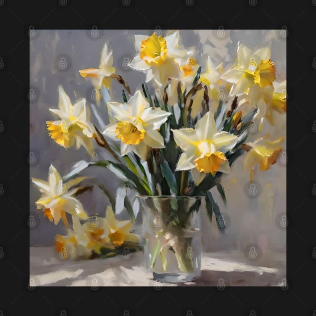 Easter Daffodils Study by Oldetimemercan