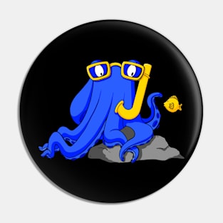 Snorkeling Octopus Pin