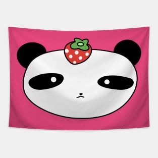 Strawberry Panda Face Tapestry