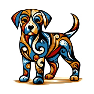 Pop art dog illustration. cubism illustration of a dog T-Shirt