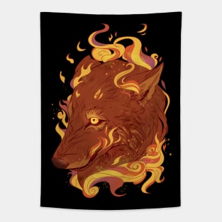 Fire Wolf Tapestry