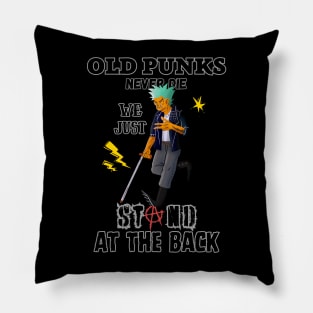 Old Punks Never Die, we just Stand at the Back Pillow