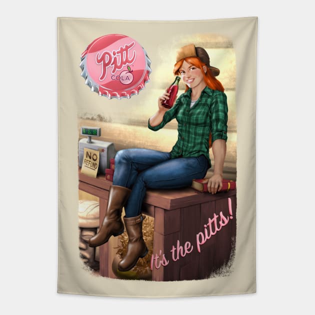 Pitt Cola vintage ad Tapestry by MunkeeWear