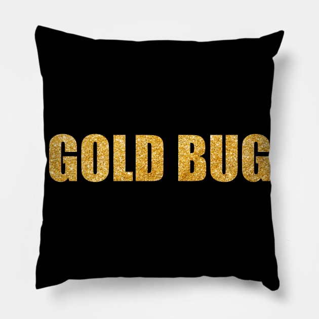 Gold Bug Pillow by Claudia Williams Apparel