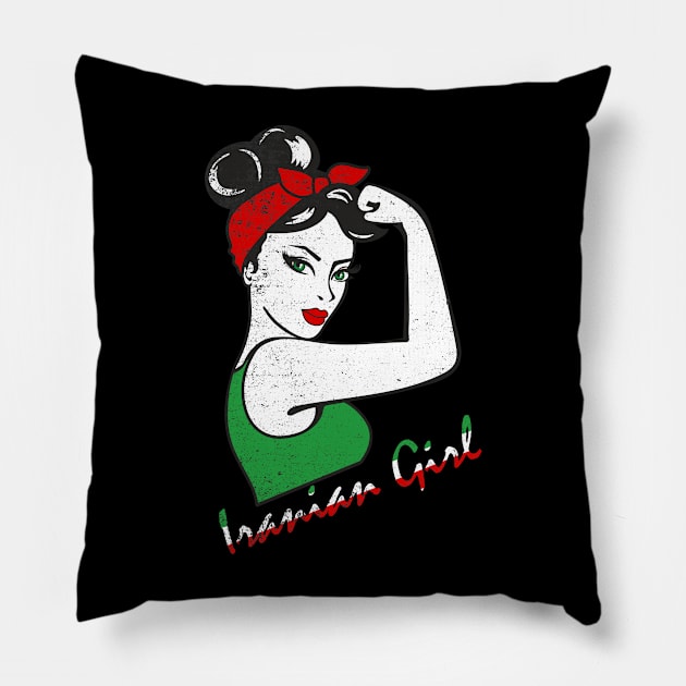 Iranian Girl Iran Woman Persian Flag Pillow by hadlamcom