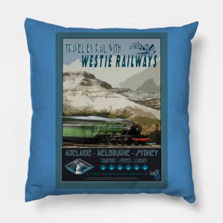 Retro Railway Travel Australia_01 Pillow