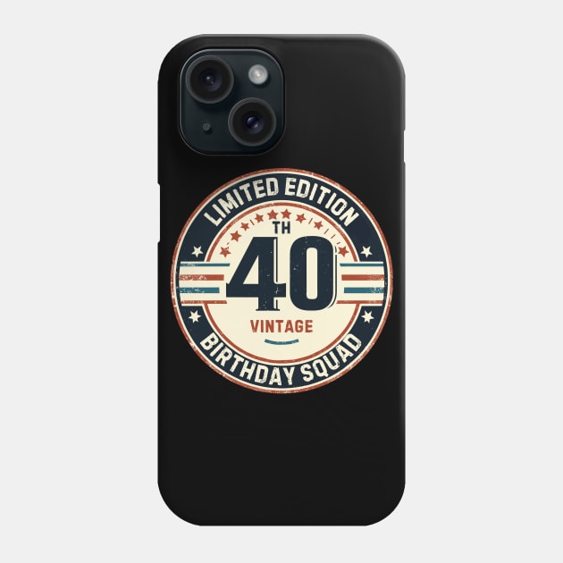 Limited Edition 40th Birthday Vintage Phone Case by TomFrontierArt