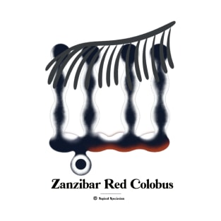 Bold monkey print "Zanzibar red colobus" T-Shirt