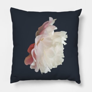 Cutout Floral Photo Pale Pink Peony Flower Pillow