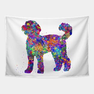 Labradoodle dog watercolor Tapestry