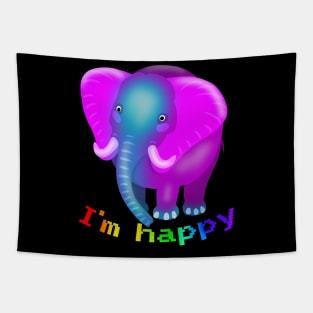 I'm happy funny animals Tapestry