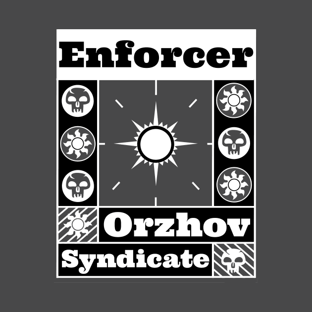 Orzhov Syndicate | Enforcer | MTG Guild Black & White on Grey Design by ChristophZombie