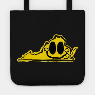 Virginia Happy Face  with tongue sticking out Tote