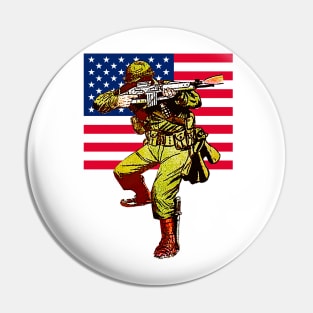 patriot warrior in action Pin