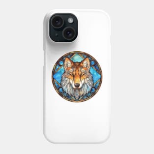 Stained Glass Wolf #4 Phone Case