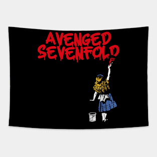 avenged ll girls with red paint Tapestry