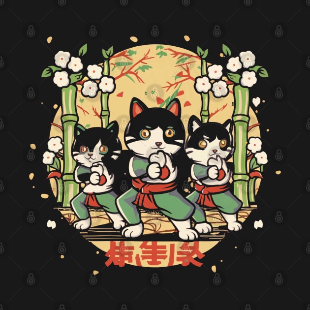 Kung Fu Kitten Clan, Chinese Cartoon Style by SimpliPrinter