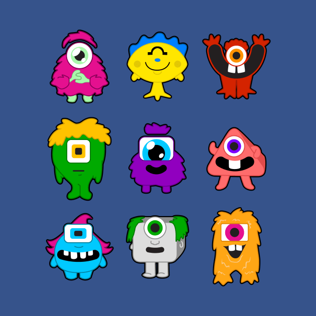 Doodle Monsters by wizardkerfuffle