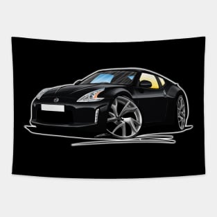 Nissan 370z Black Caricature Car Art Tapestry