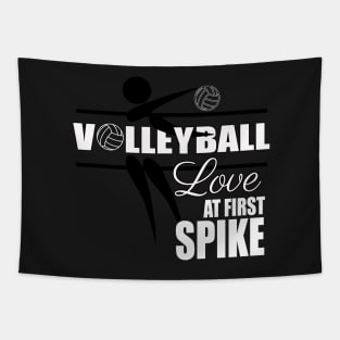 Love at First Spike, Cute Volleyball Gifts Tapestry