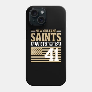 New Orleans Saints Kamara 41 American Flag Football Phone Case