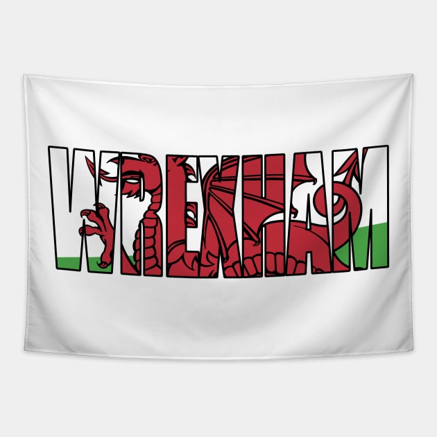 Wrexham welsh flag design Tapestry by Confusion101