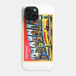 Greetings from Phoenix Arizona, Vintage Large Letter Postcard Phone Case