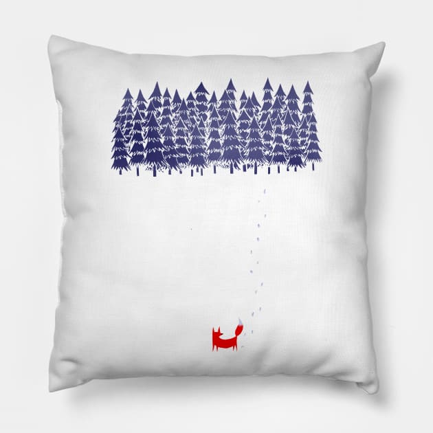 Alone in the forest Pillow by astronaut