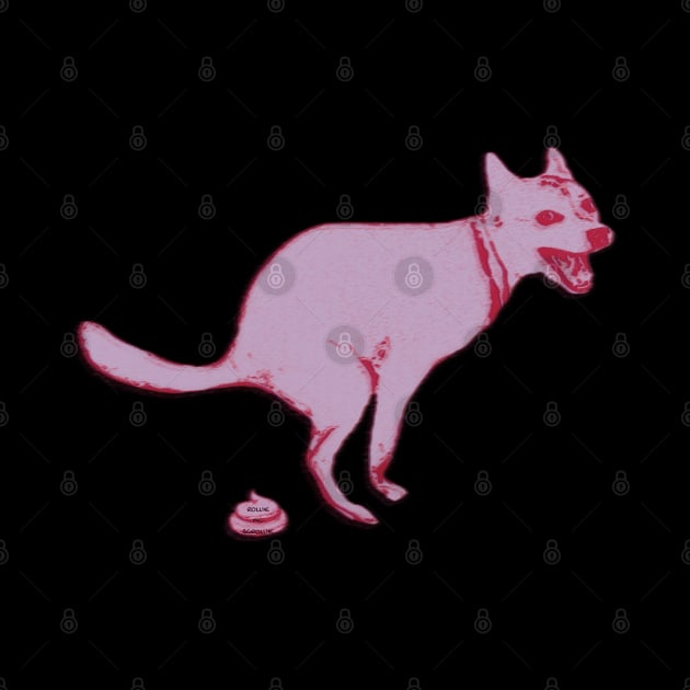 Pink Pooping Dog by ROLLIE MC SCROLLIE