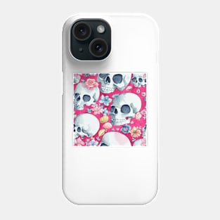 Watercolor skull pattern Phone Case