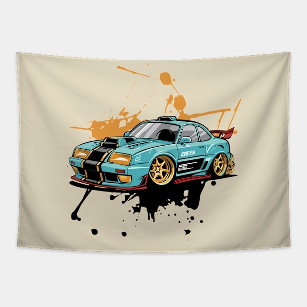 Customized Classic Cars Tapestry by irfankokabi