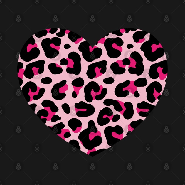 Pink Leopard Heart by DaphInteresting