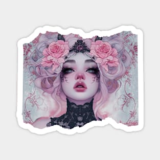 Pink Rose Queen Magnet