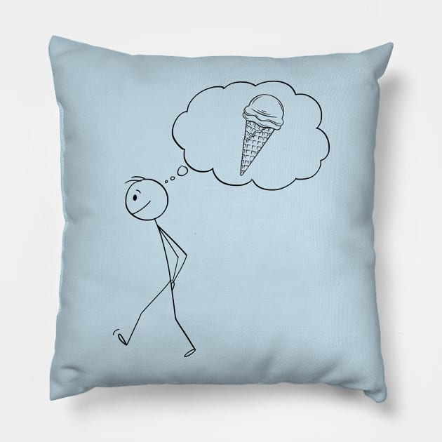 humor, Ice cream Pillow by Santag