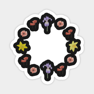 Flowers circle Magnet