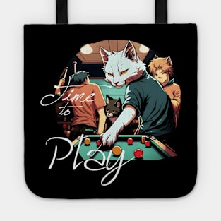 Cat Playing Pool Tote