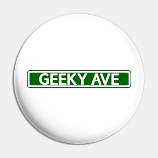 Geeky Ave Street Sign Pin