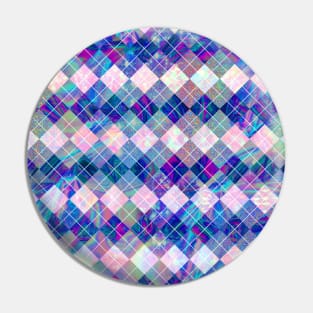 Holographic Argyle Pattern Pin