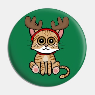 Reindeer Kitty (Large Print) Pin