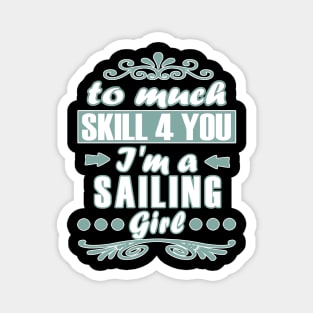 Sailing girl power sailboat Magnet